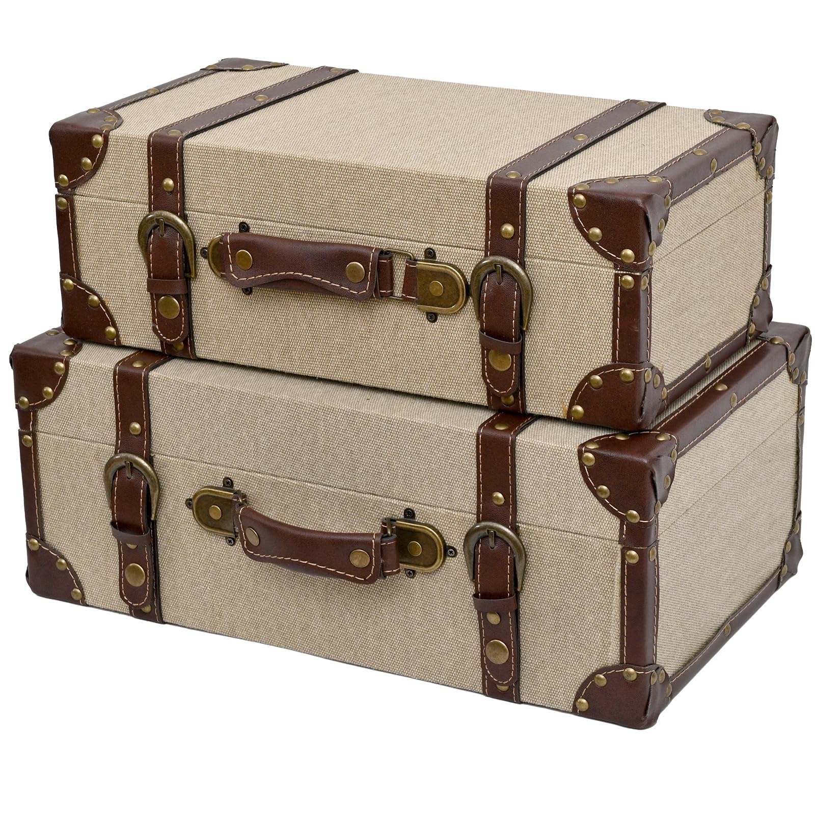 Amazon.com: DDECOR4SEASON Set of 2 Decorative Vintage Storage