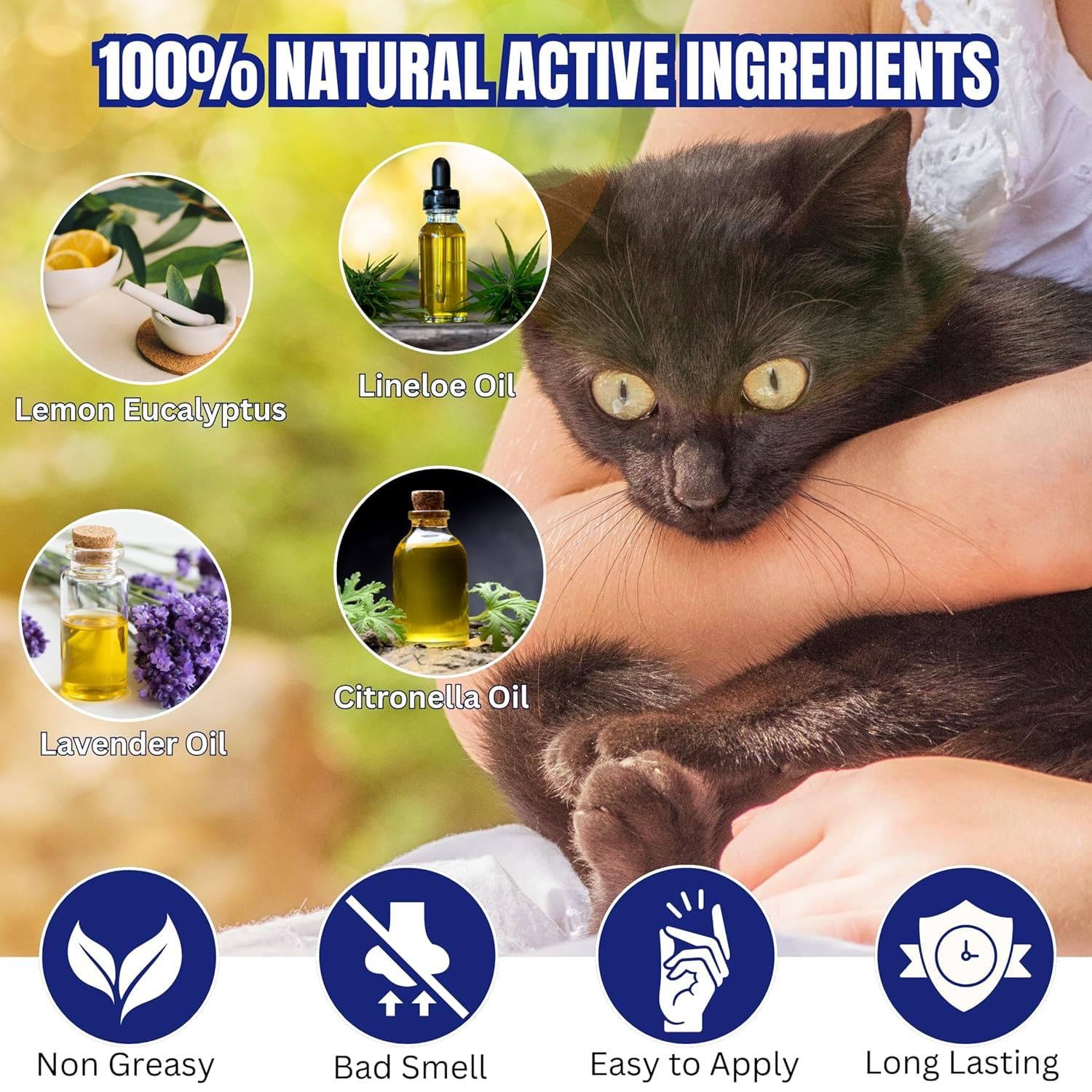 Avenn Flea and Tick Collar for Cats and Dogs, Water Resistant, Adjustable Silicone, 8 Month Protection, Natural Ingredients with Lemon Eucalyptus Lineloe Lavender Citronella Oils 2