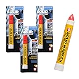 Sakura Solid Paint Markers with Twist Up Tip - Low Temperature Permanent Marker Pens - Window, Wood, & Glass Marker - Red Paint - 3 Pack