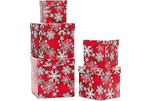 UNIQOOO 5PCS Big Christmas Boxes