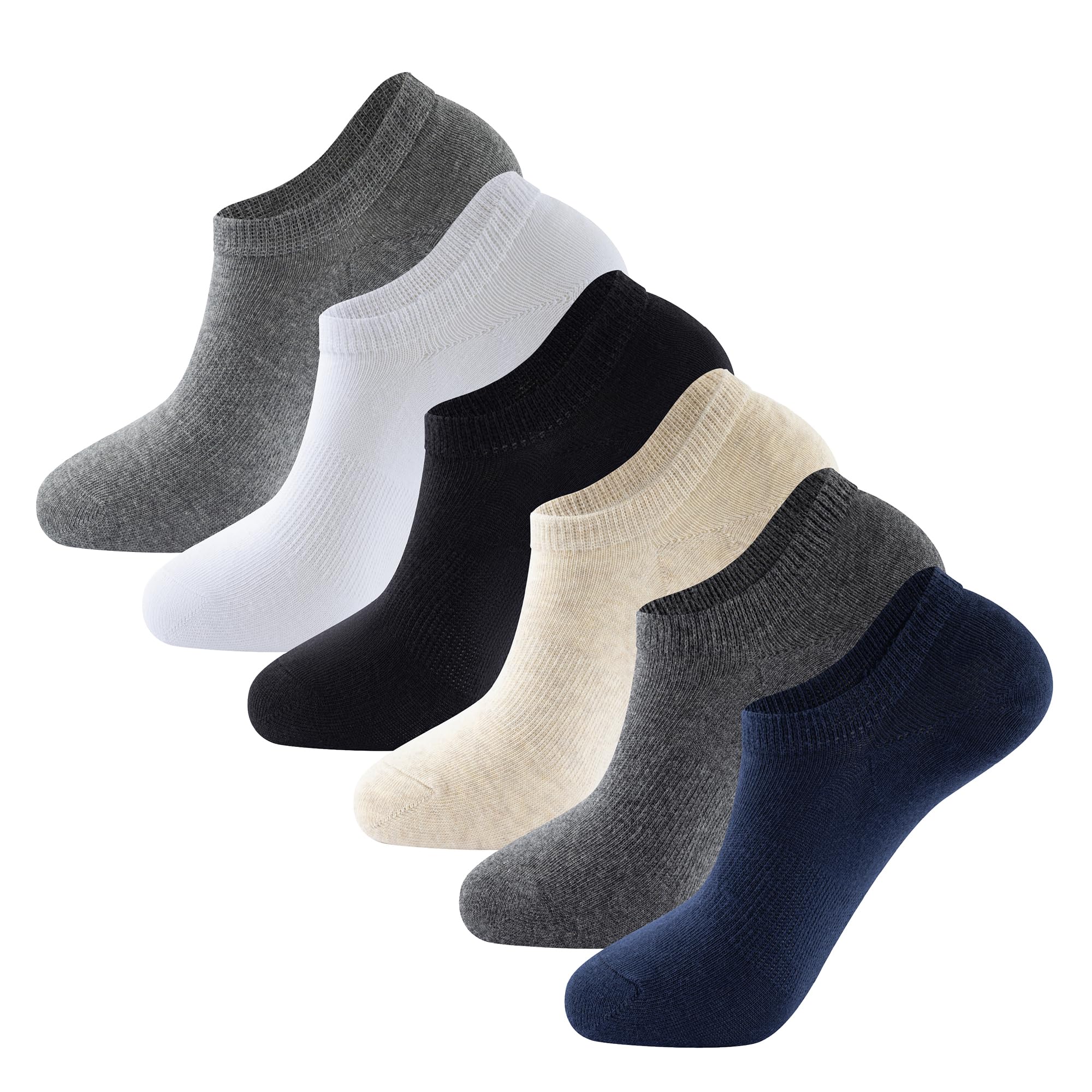 The Essentials Wardrobe 6PK Mens Low Cut Trainer Socks - UK 6-8.5/EU 39-42.5 - Assorted