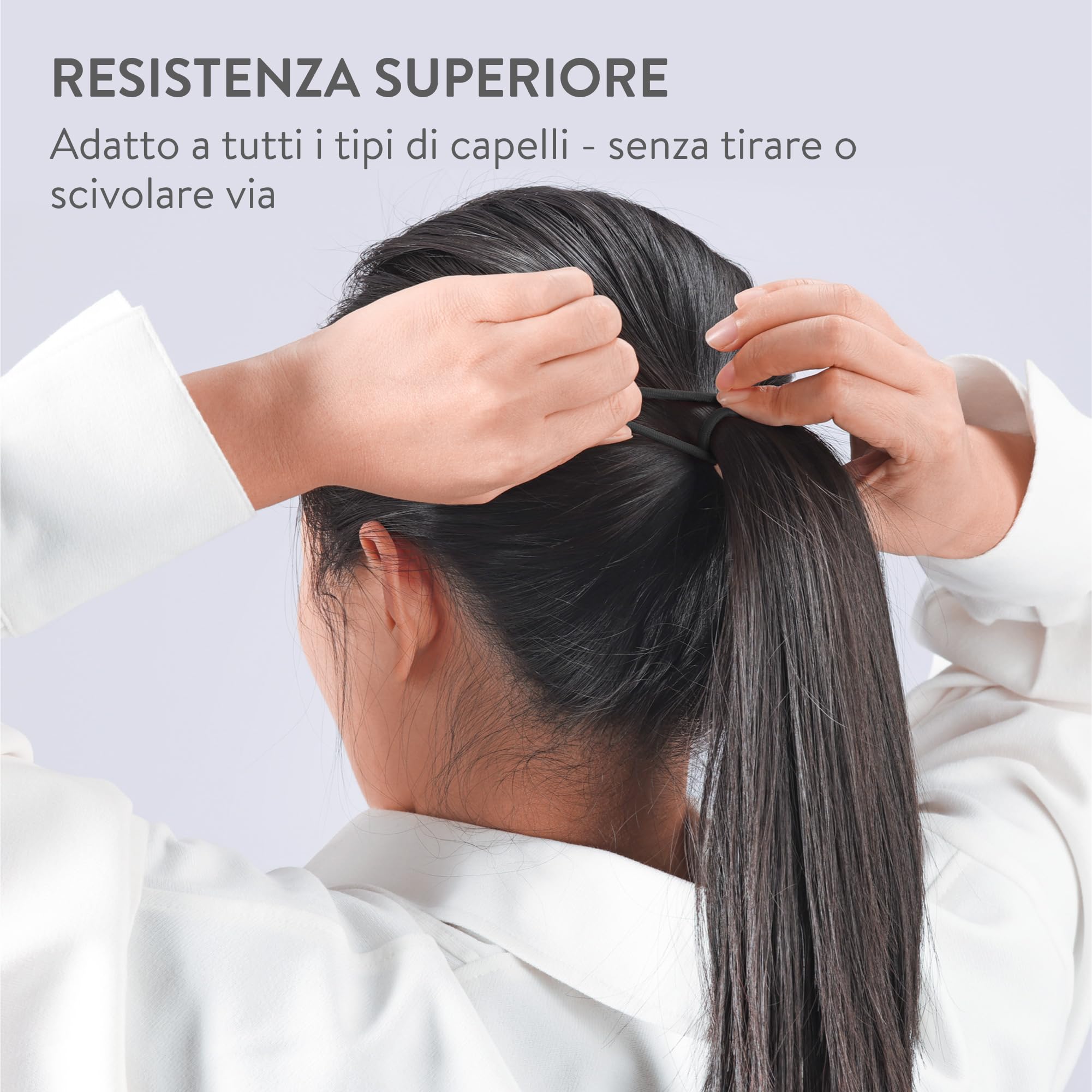Elastici Per Capelli In Cotone Nero – Morbidi, Senza Cuciture, 200 Pezzi Con Anello Organizer – Per Donne, Uomini E Ragazze