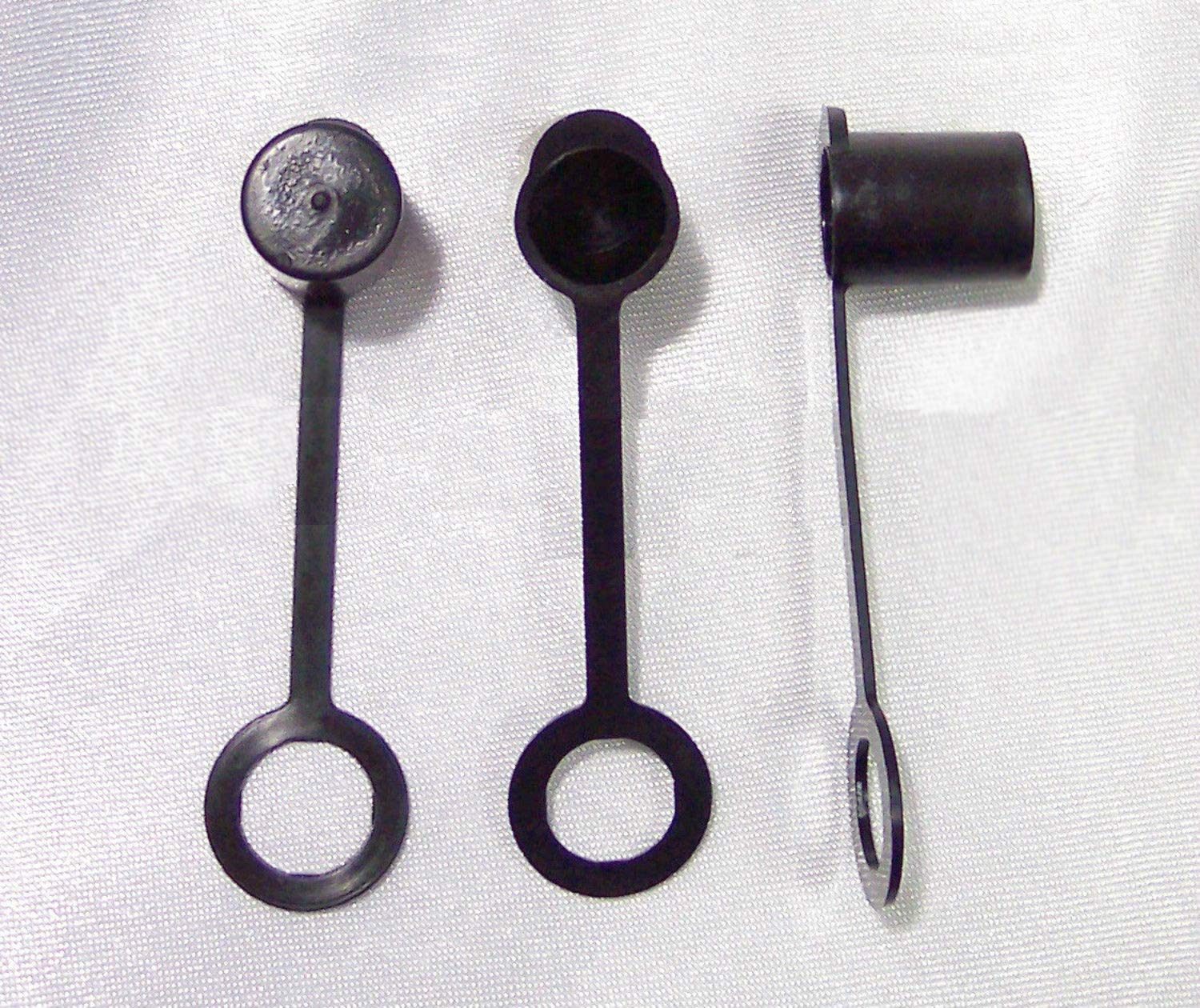 Diximus 10- Black Caps Drinking Straw CAPS for 3/8" Diameter Straws