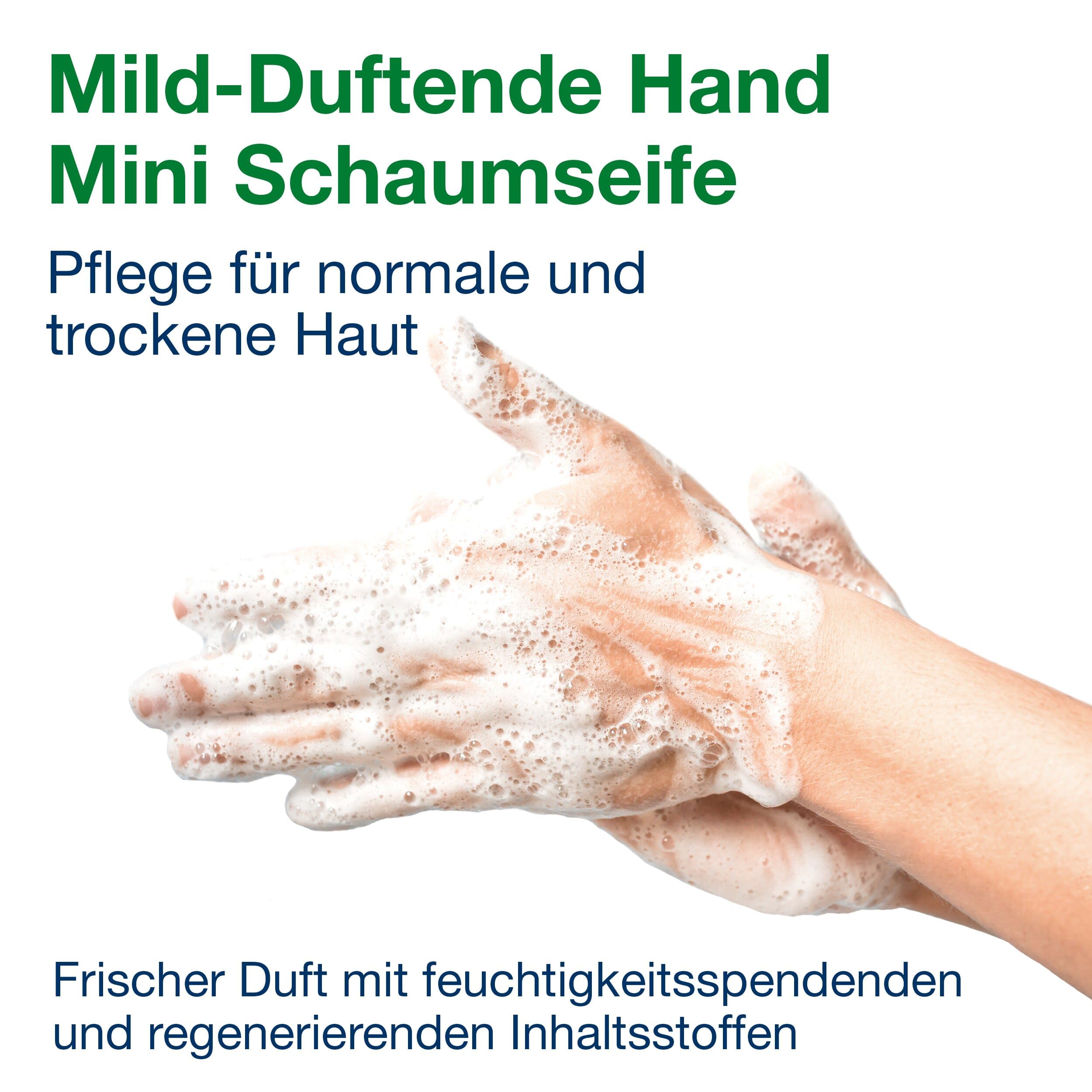 Tork Mild-Duftende Hand Mini Schaumseife S5, feuchtigkeitsspendende Inhaltsstoffe, 8 × 525 ml, 525502