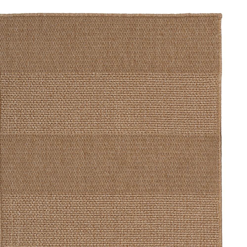 Alfombra de exterior de polipropileno color beige y base látex de 120x180cm