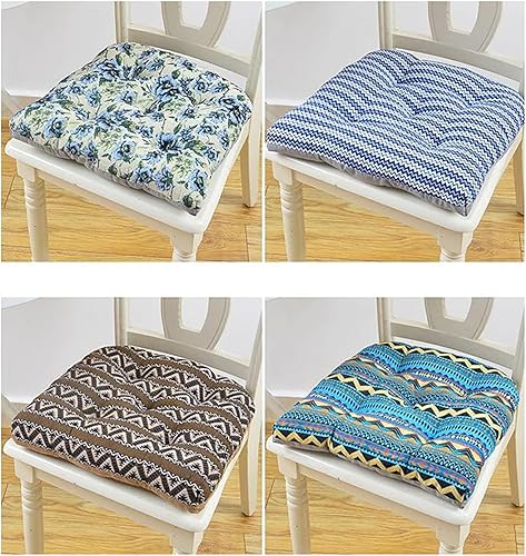 Miniatura 8 de Cojines para sillas de comedor, paquete de 2 cojines para sillas de cocina, juego de 2 con lazos, cojines en forma de U para decoración de cocina,