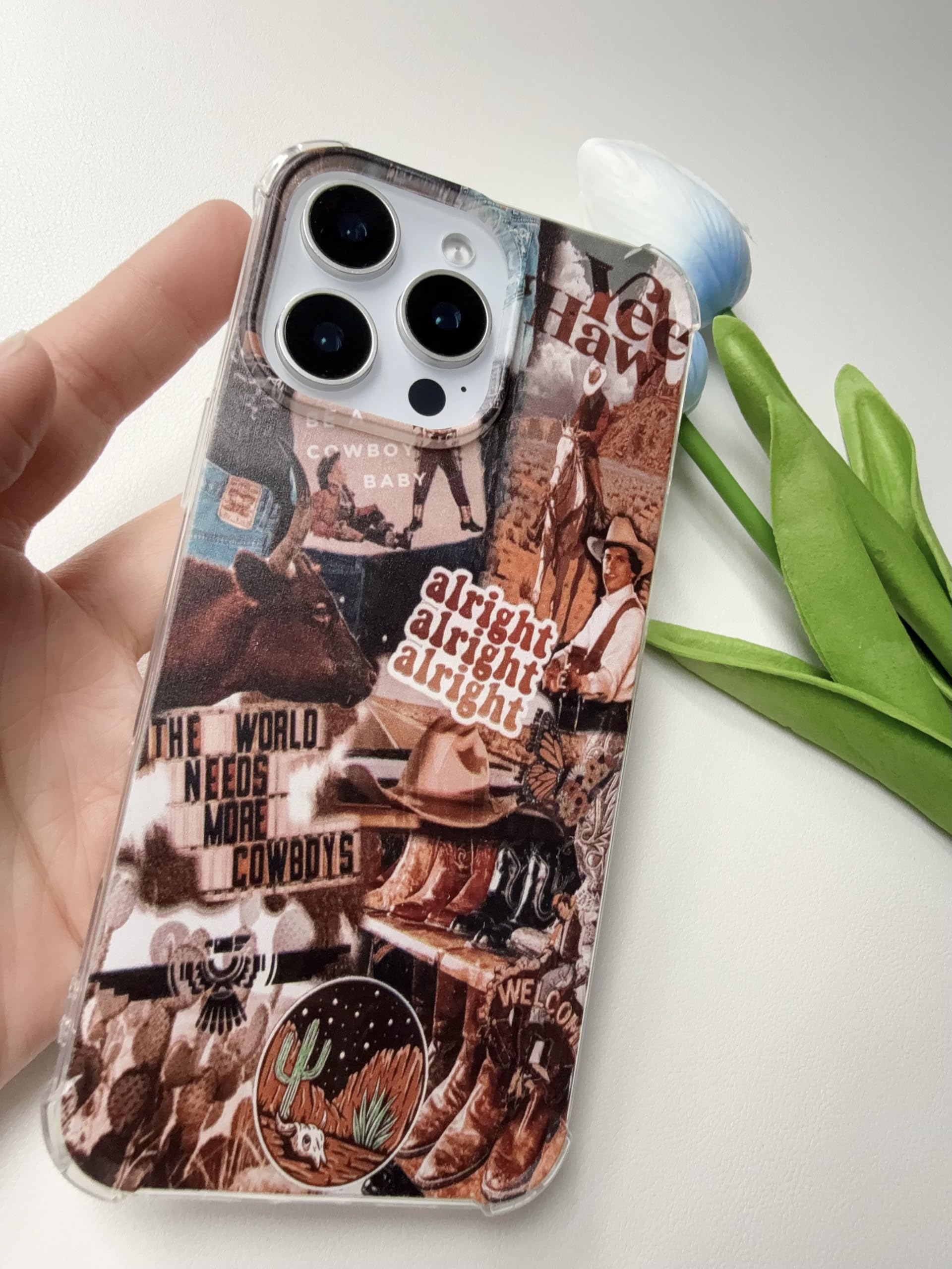 West Cowboy - Custodia per iPhone 14 Pro Max, motivo paesaggio di