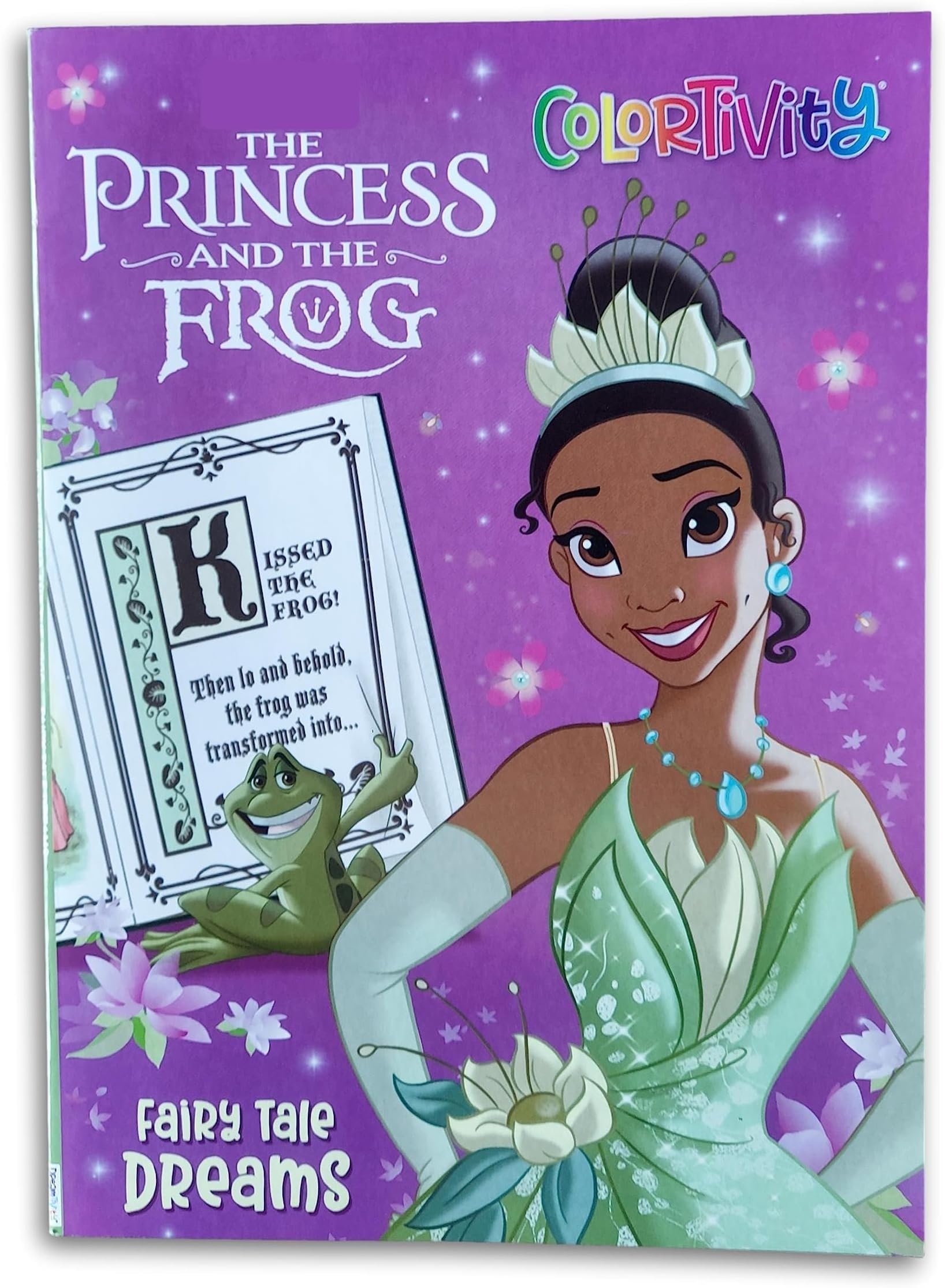 Princess Tiana and The Frog Coloring + Activity Book Favor or Gift for Children - ''Fairy Tale Dreams'' - 64 Pages