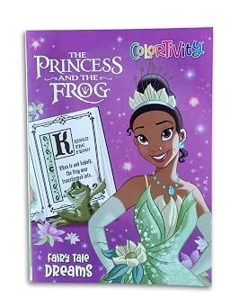 Princess Tiana and The Frog Coloring + Activity Book - Fairy Tale Dreams - 64 Pages