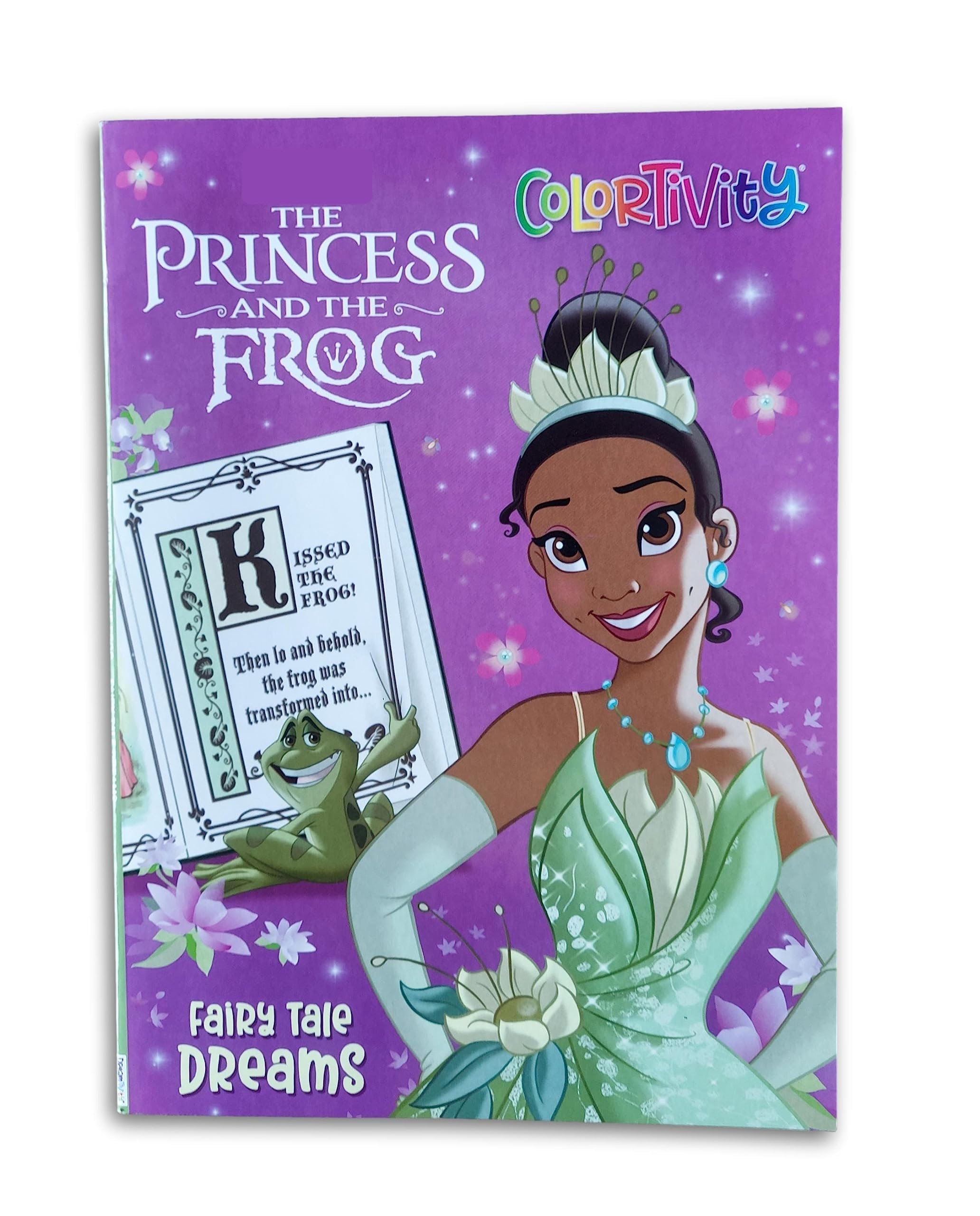 Princess Tiana and The Frog Coloring + Activity Book - ''Fairy Tale Dreams'' - 64 Pages