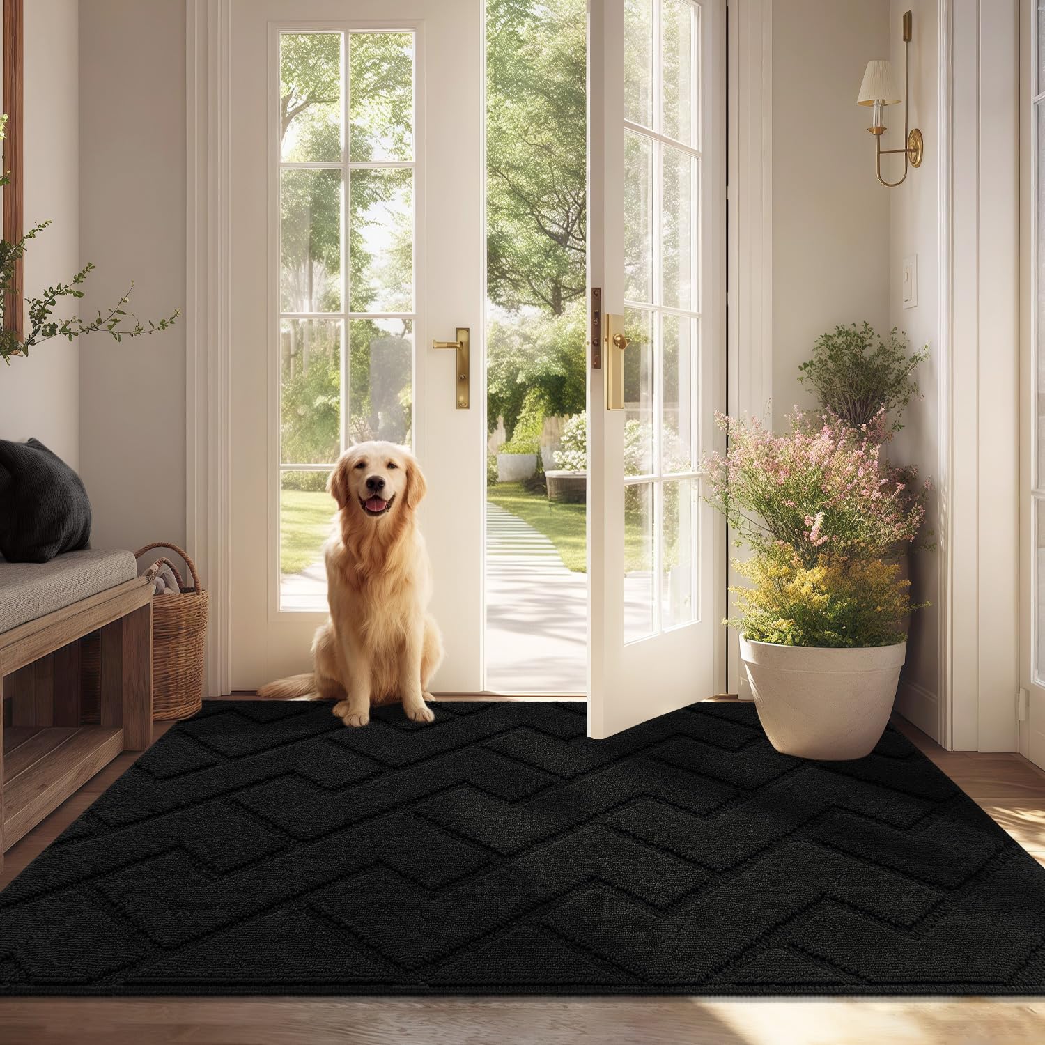 Biscpro Tapijtloper, 60 x 180 cm, wasbaar, antislip, vuilvangmat