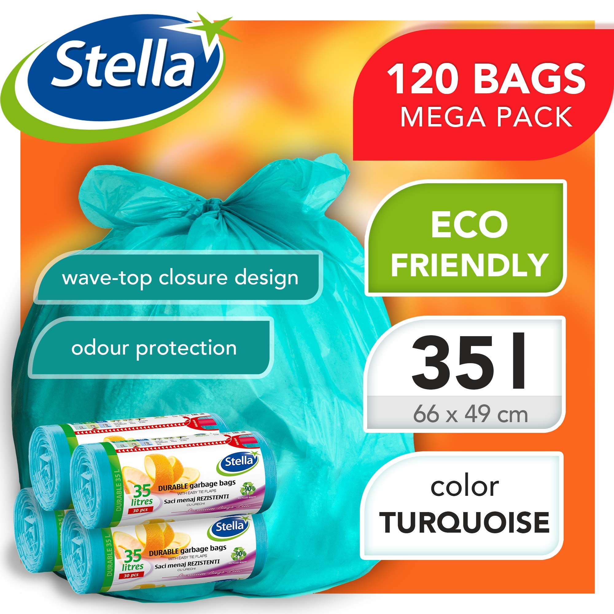 Stella pack Müllbeutel Bundle 60l und 35l Reißfest