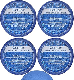 Ice Eye Patches Cold Hot Compress for Puffy Eyes, Eye Patch Gel Pack Medical Lazy Eye After Surgery Single One Eye Cover Mask Adult Kid (4 PCS, No Beads&Label)