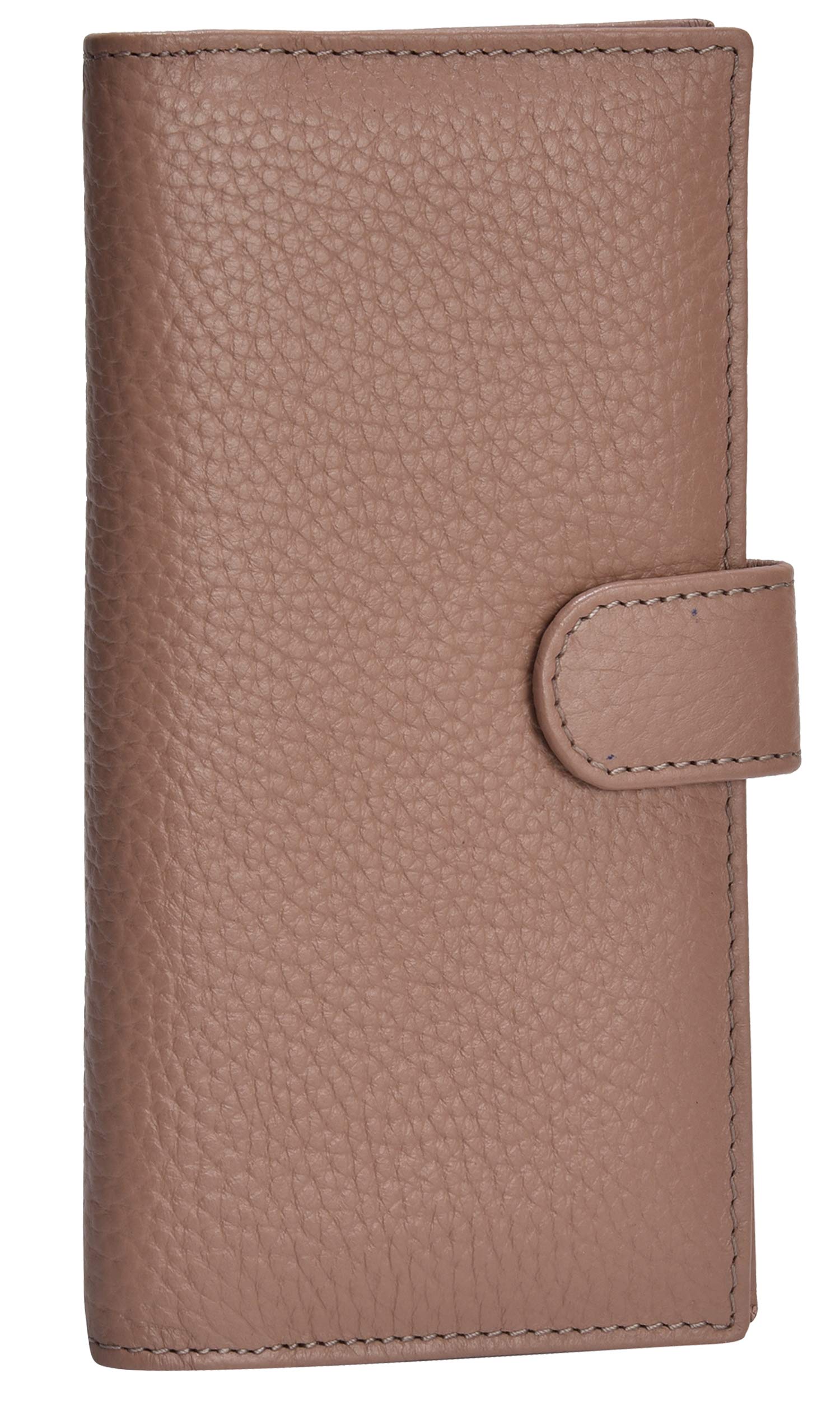 Leather Checkbook Cover for Men & Women -RFID Slim Wallet Pen Holder Credit Card Gift Duplicate Checks Minimalist Design