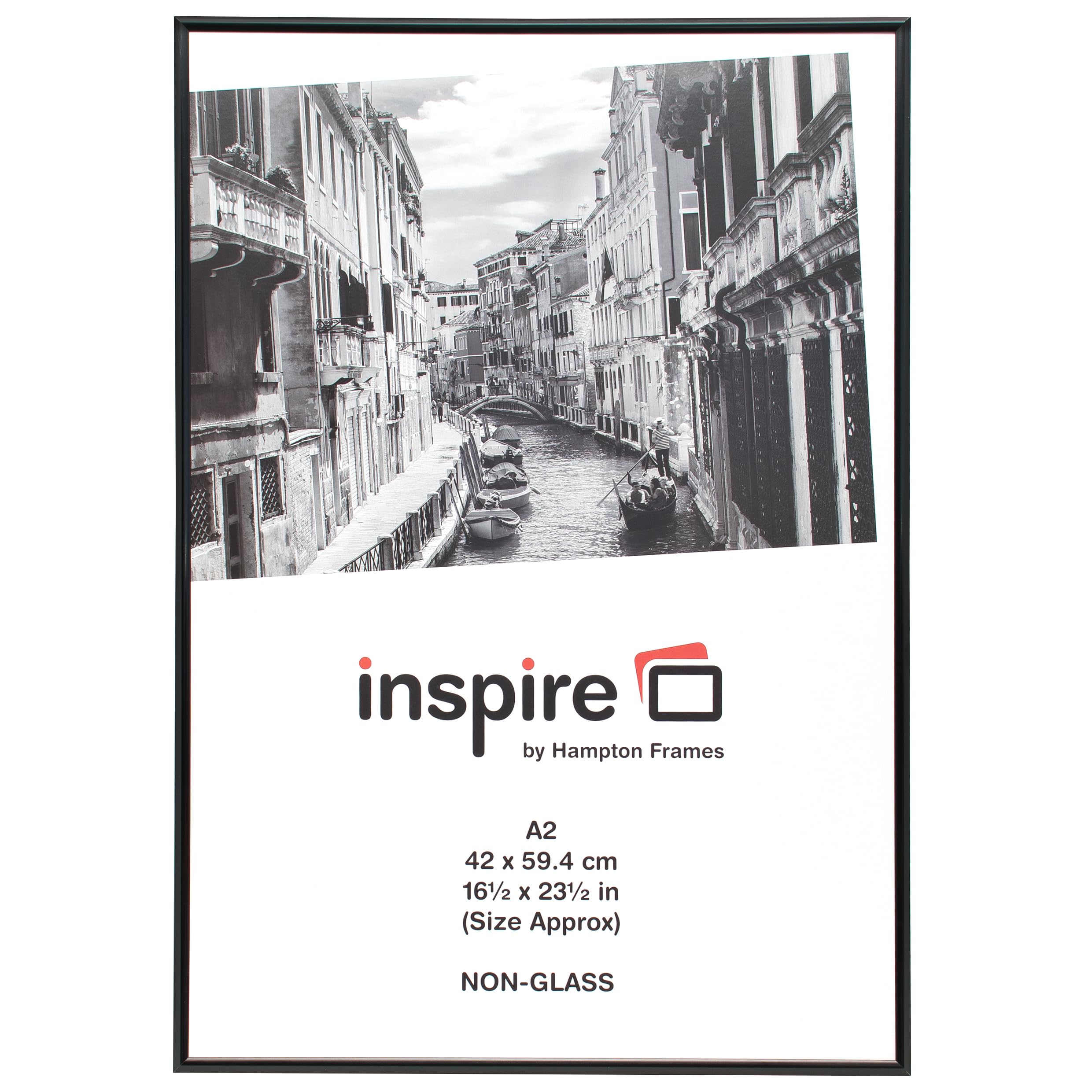 The Photo Album Company Limited Black The Photo Album Company Paafa2b-Blk Luxury Satin Aluminium A2 Frame