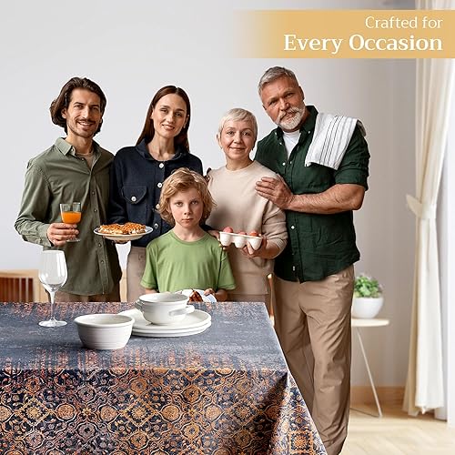 Miniatura 5 de Maison d' Hermine Mantel 100% algodón para mesas rectangulares de cocina, comedor, fiestas, bodas, Acción de GraciasNavidad (60 x 108 pulgadas),