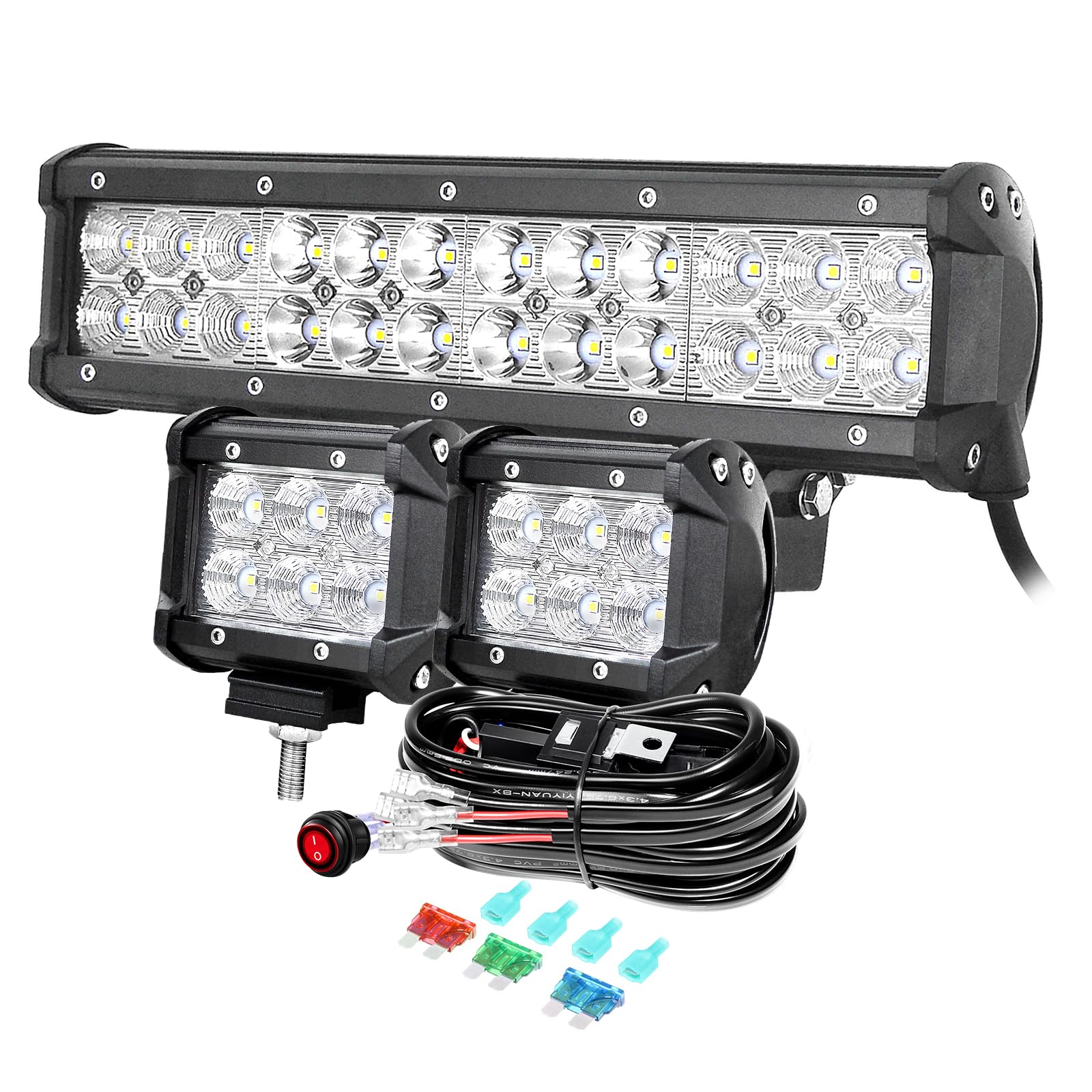 Barra LED 12 Pollici 330W PICAA 9D – 6000K Bianca, IP67, Per Fuoristrada E SUV 12-24V