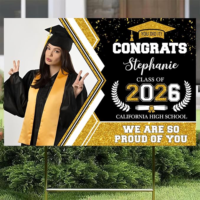 Amazon.com : Personalized Graduation Yard Sign 2026, Class Of 2026 ...