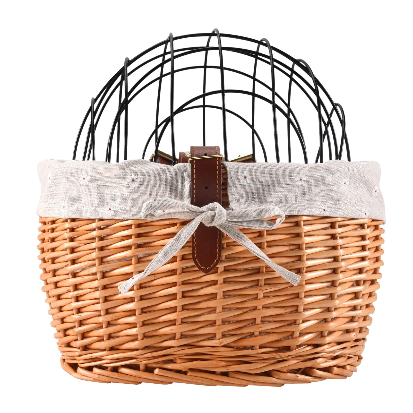 Nagoyuki Gatto Cane Bicicletta Anteriore Manubrio Cestino Animali Domestici Tessuto Mano Wicker Bici Da Strada Cestino Pet Gatto Cane Del