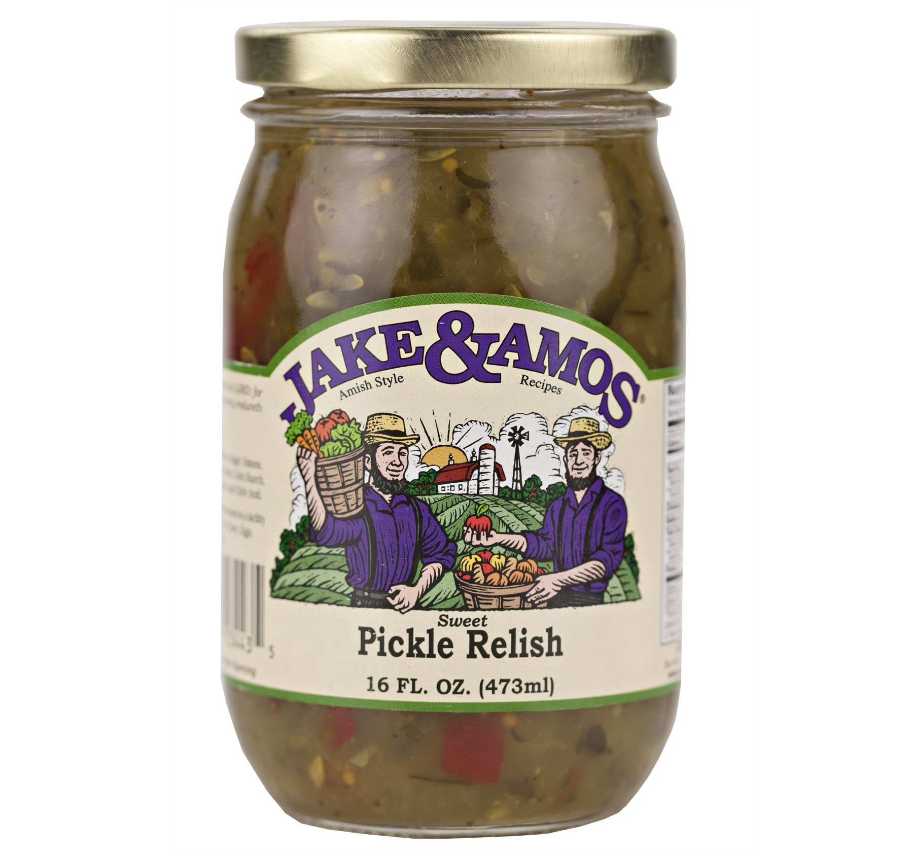 Jake & Amos Sweet Pickle Relish 16 oz. (3 Jars)