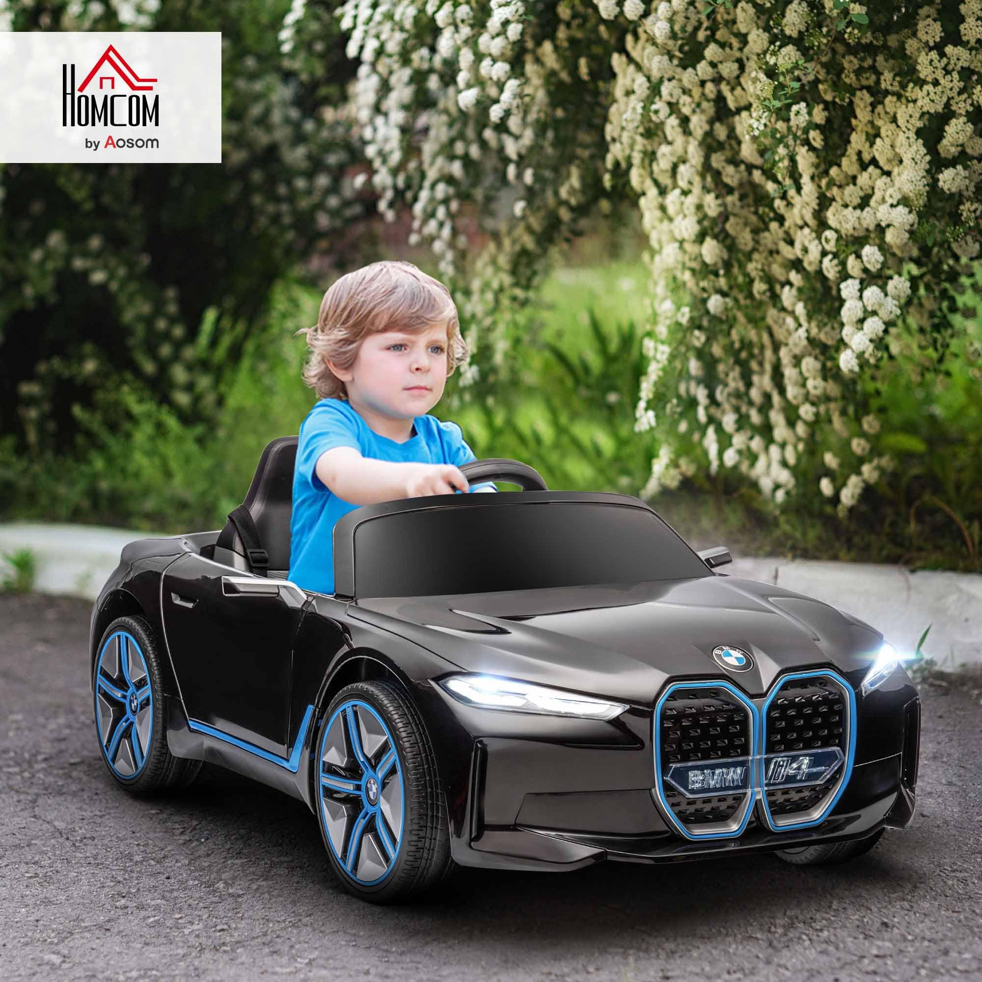 NMM Elektroauto Für Kinder Ab 3 Jahre - Mit Licht & Musik - 2-in-1 Elektro & Manual Modus