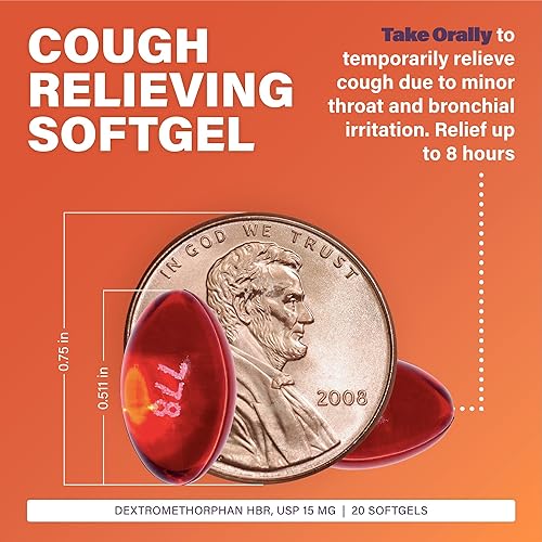 Miniatura 2 de Rugby Dextrometorfano HBr USP 15 mg - 20 cápsulas blandas, color blanco