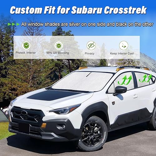 Miniatura 366 de KMF - Parasol de repuesto para parabrisas, cubierta para ventana lateral y trasera, cubierta protectora para visor, para campamento, bebé, bloqueo