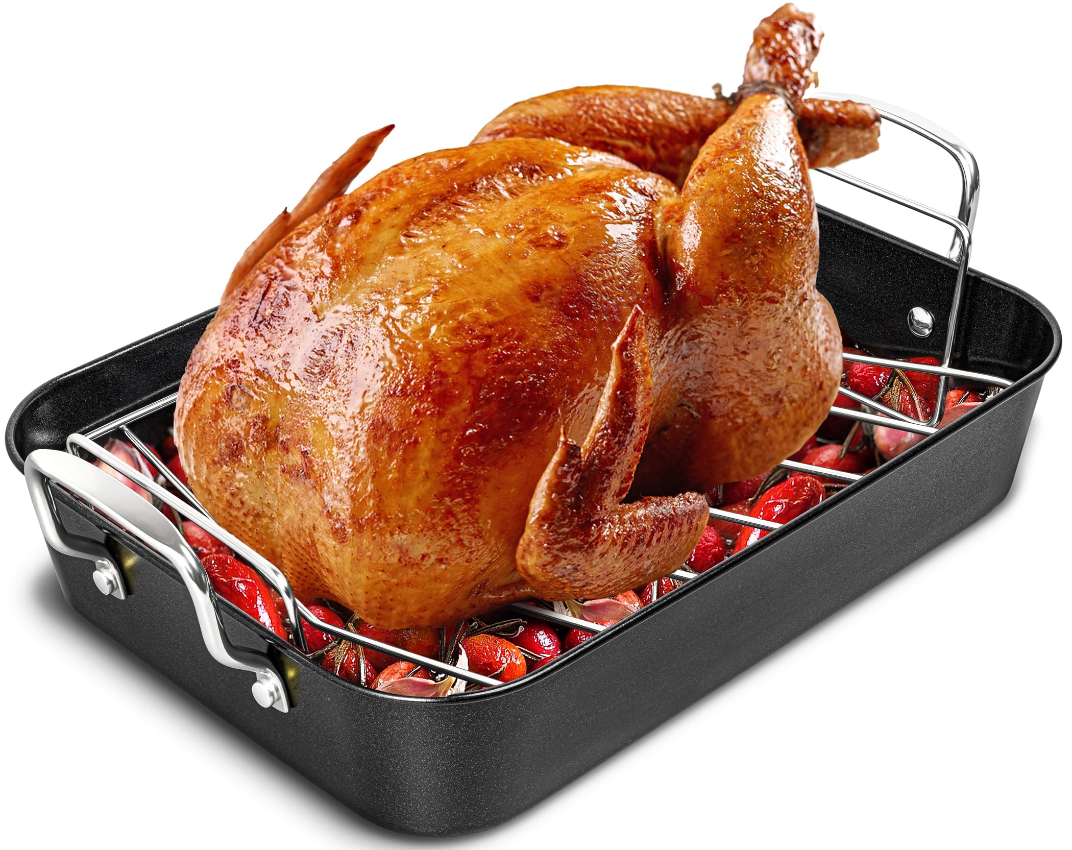 MICHELANGELO Carbon Steel Roasting Pan