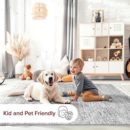 Miniatura 9 de nuLOOM Brooke - Alfombra contemporánea de pelo, 6 pies 7 pulgadas x 9 pies, color gris