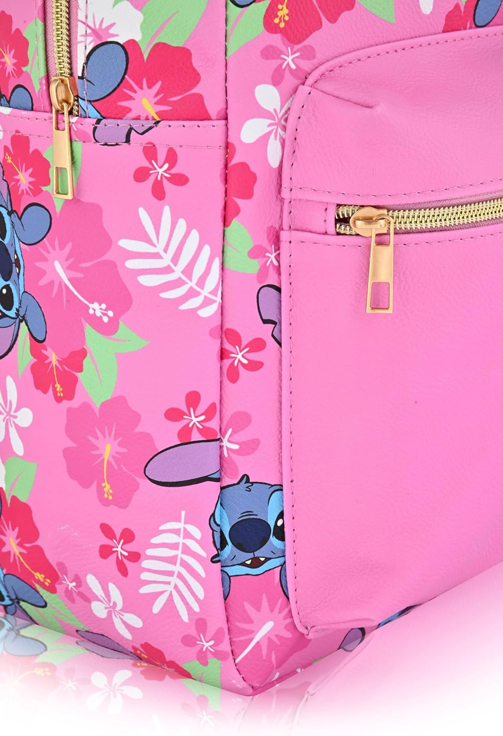 Fast Forward Stitch Backpack, Unisex 16-Inch Daypack, PU Leather, Stitch Design, Cute & Spacious, Adjustable Straps - Image 6