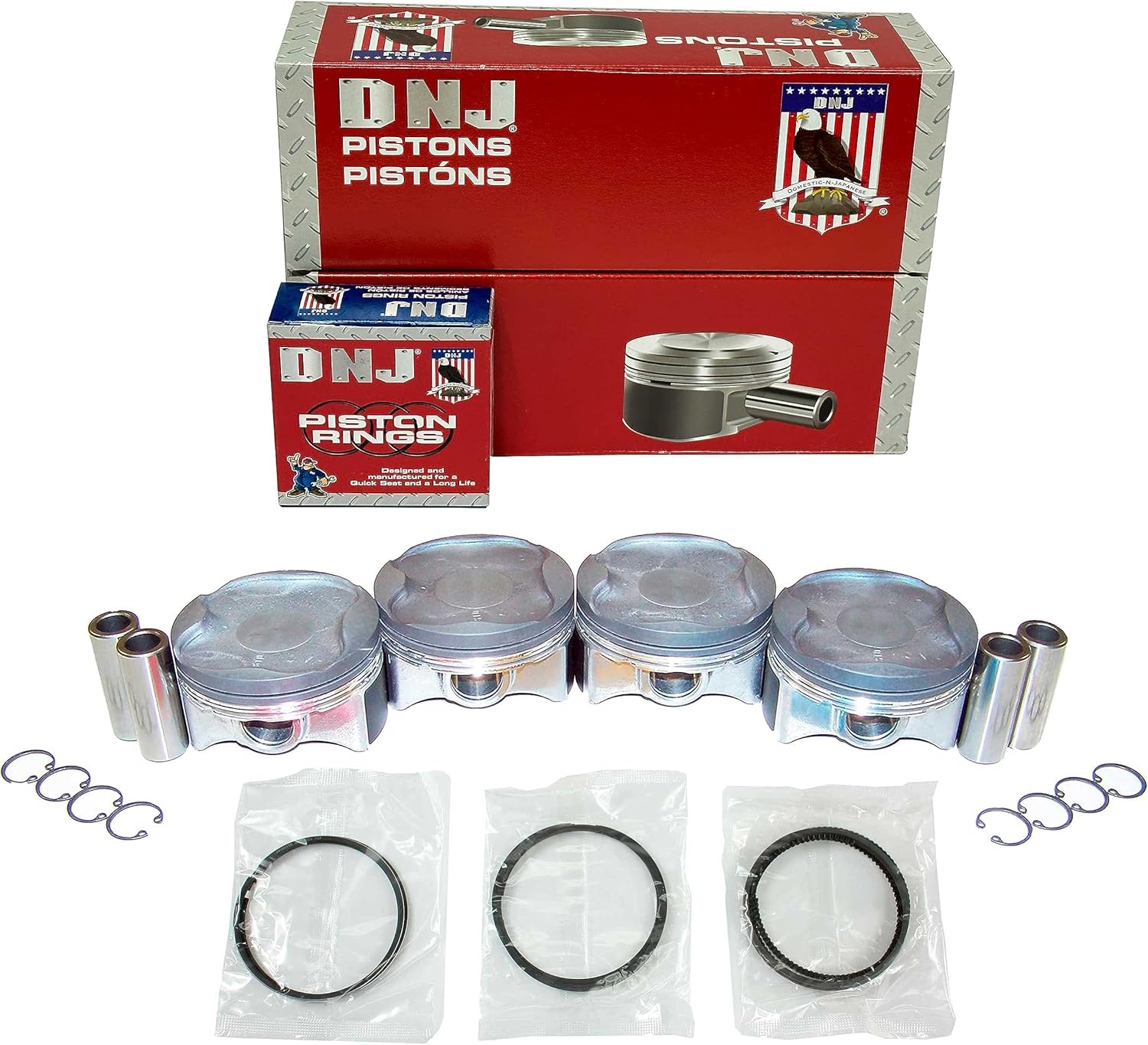 DNJ PRK928 Piston Ring Set Standard for 2008-2019 Pontiac, Scion, Toyota Corolla, Matrix, Vibe 1.8L L4 16V DOHC 1798cc