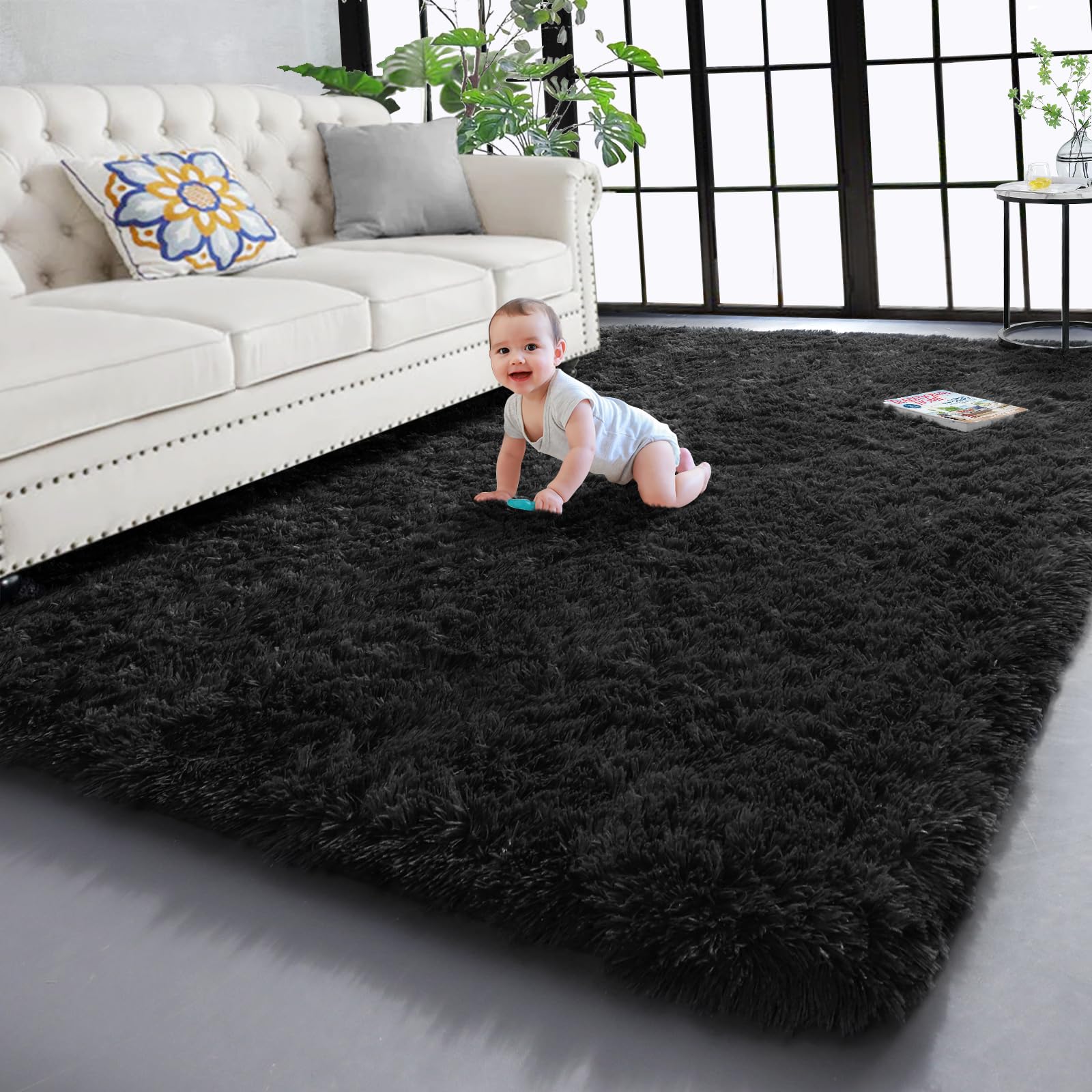 Plush Furry Rugs for Man Room Living Room