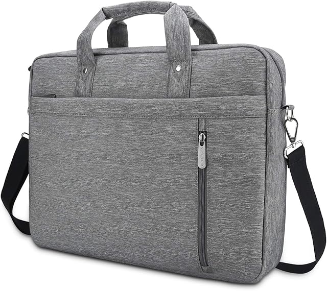DOB SECHS 17 cali etui na laptopa, wodoszczelne, odporne na uderzenia, torba na ramię, Torba na laptopa, Torba Aktówka Kompatybilny z laptopami 17-17,3'', szary