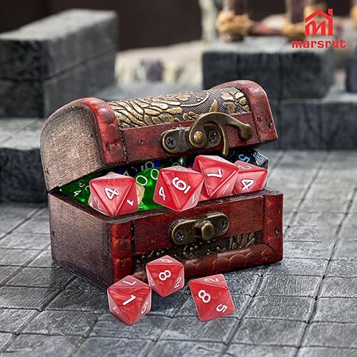 Miniatura 3 de Juego de dados poliédricos D8 para juegos de mesa de fiesta, colección de dados de 8 lados (10 unidades, color rojo)