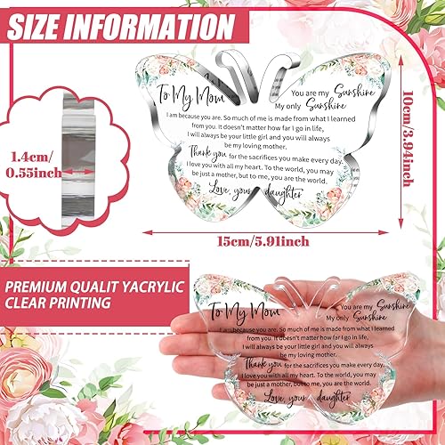 Miniatura 8 de Jetec Regalos para el día de la madre para mamá, regalo de cumpleaños, placa de regalo de hija, hijo, agradecido, Navidad, San Valentín, cumpleaños,