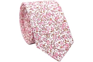 Pink Floral Ties for Men: Dapper Accessory for Weddings, Parties, and Daily Attire