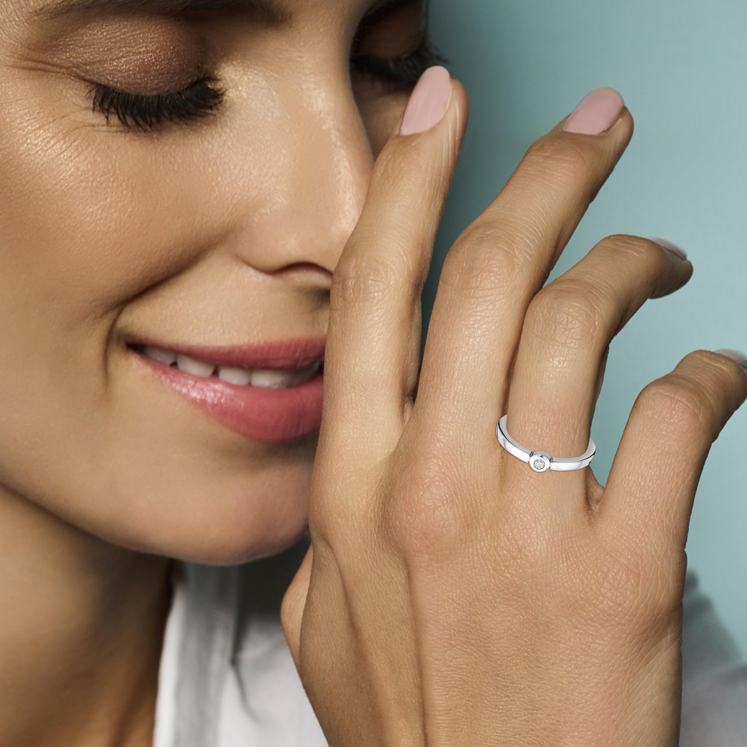Miore - Bague Solitaire - Argent 925 - Diamant 0.05 cts - MSAE087DR