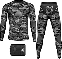 Vista 1 de UNIQUEBLLA - Conjunto de ropa interior térmica para hombre, capa base térmica, parte inferior para clima frío