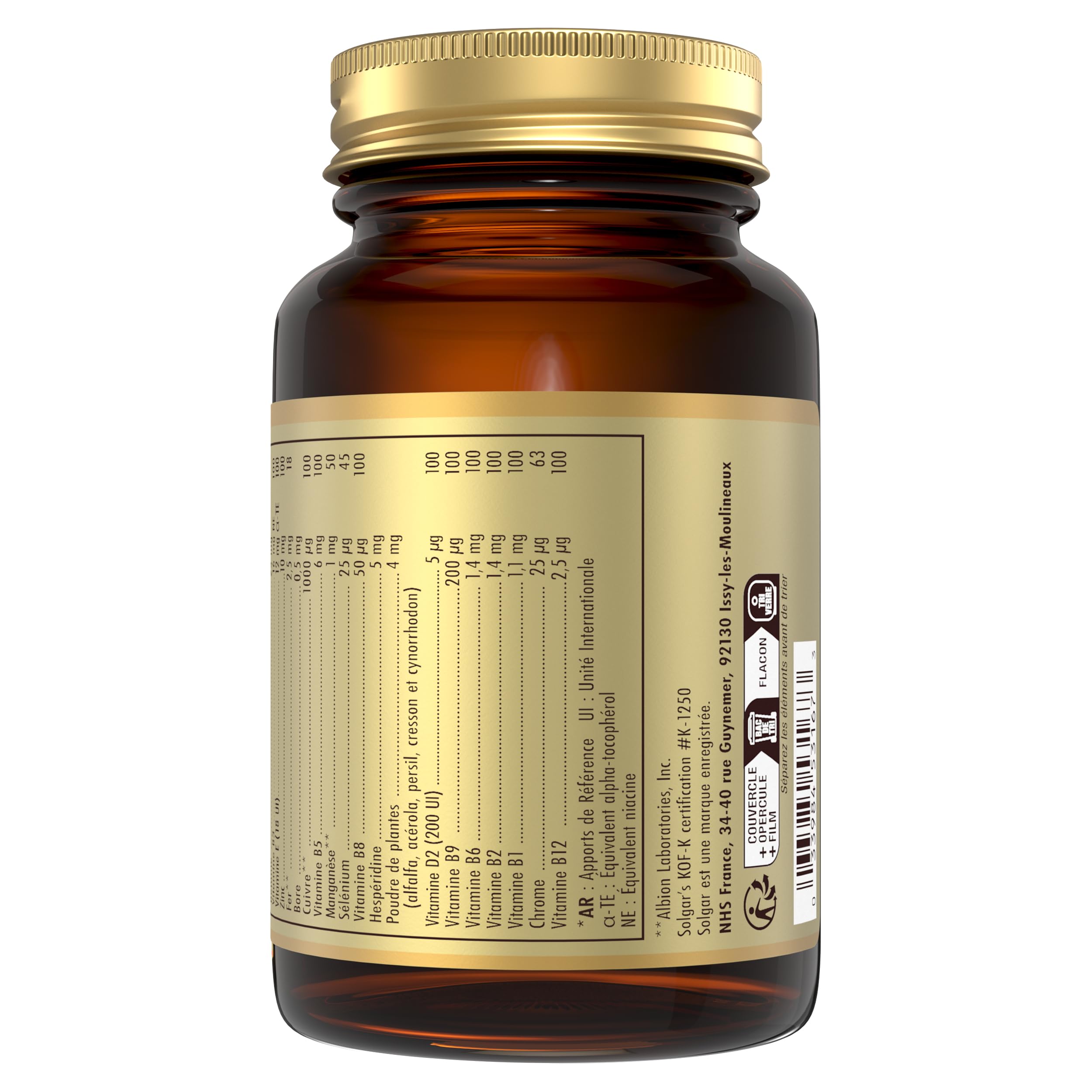 Solgar Multi I - Multivitamine Complète - Réduction de la Fatigue - Fer, Magnésium, Vitamines, Zinc, Minéraux - Vitalité et Energie - Complément Alimentaire - Flacon de 30 comprimés