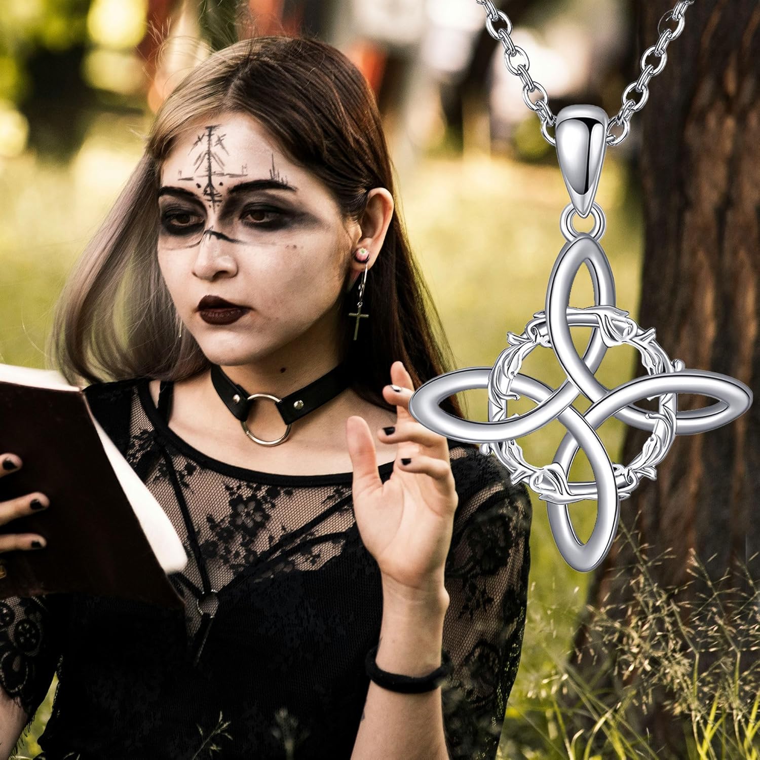 Witch Knot Nudo De Bruja Necklace 925 Sterling Silver Witch Knot Pendant Jewelry Gifts for Women - Image 6