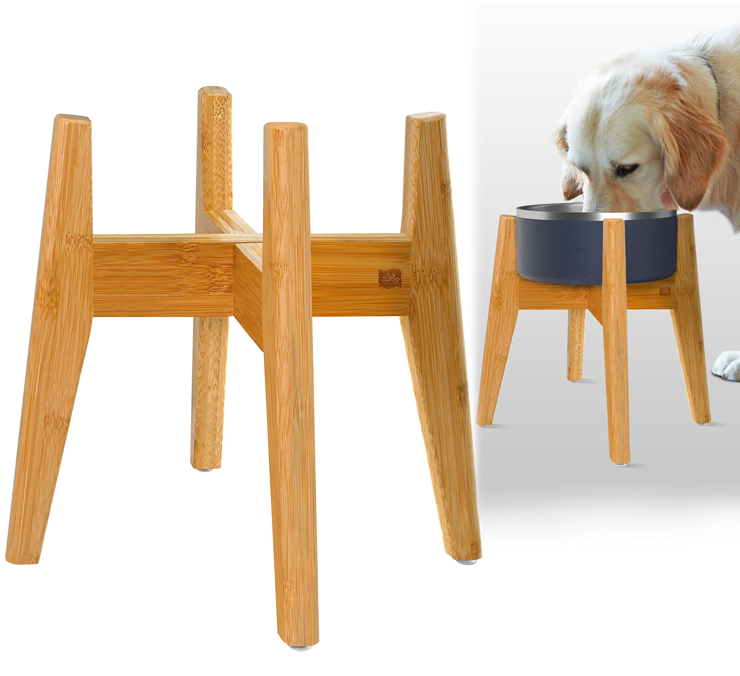 Dog Food Water Bowl Stands for Large Dogs Adjustable Feeder Dispenser