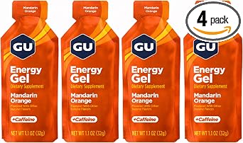 GU Energy Running Gels - 4 Gel Taster Pack - Sports Energy Gels For Running, Cycling, Triathlon Mandarin Orange, 32 g