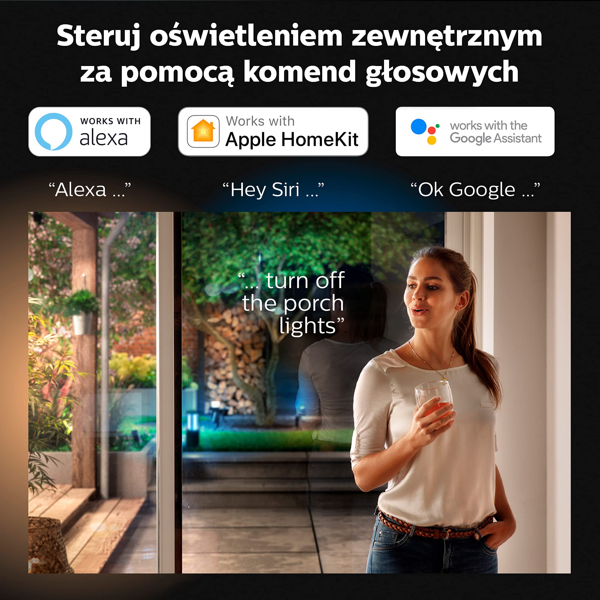Philips Hue Nyro White and color ambiance Zewnętrzna lampa ścienna LED, kinkiet, 16 mln kolorów, możliwość przyciemniania, sterowanie aplikacją
