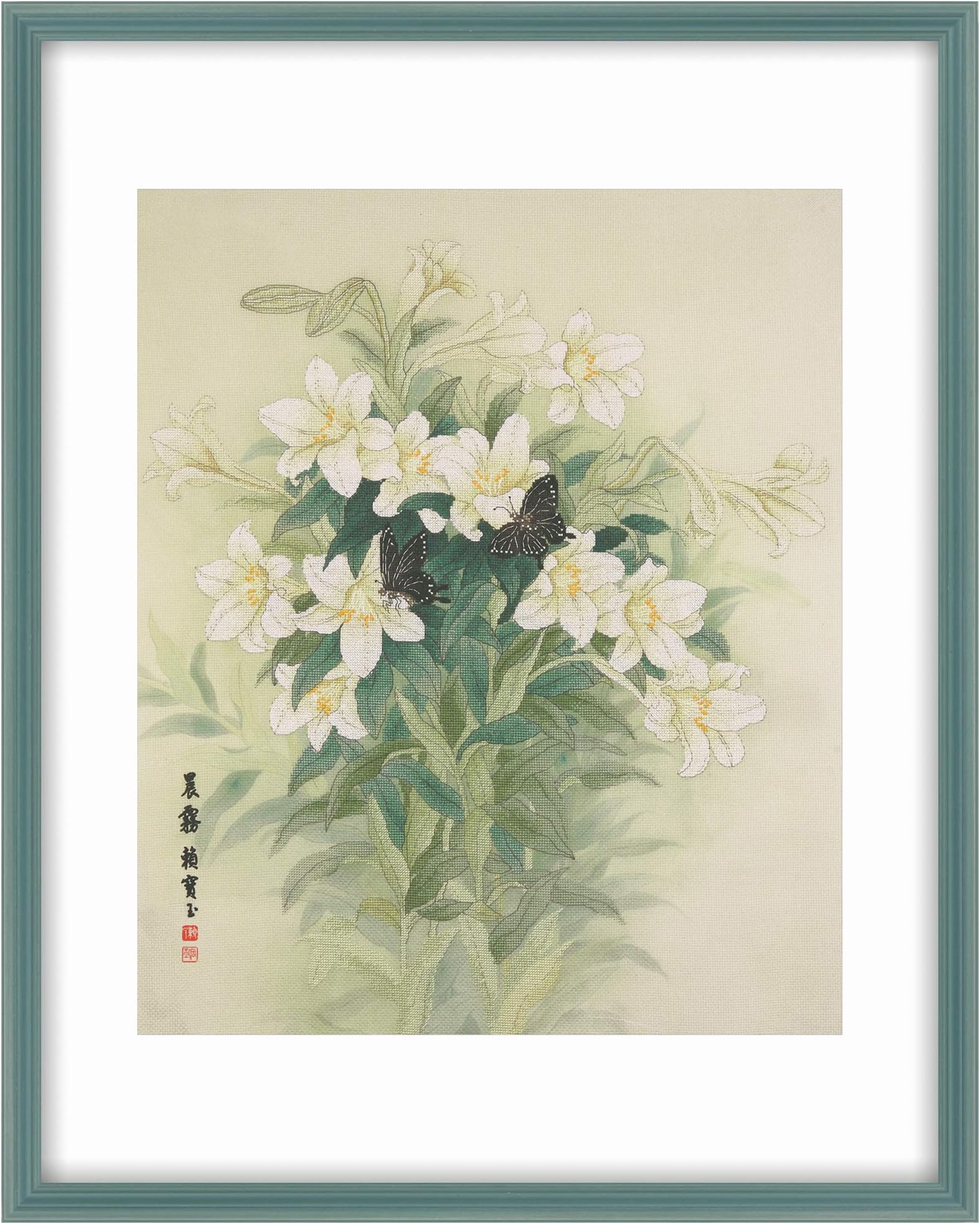 Xiu Crafts Counted Cross Stitch Kit - Morning Mist | 2031702 | 27'' x 24'' Oriental Painting Artist - Lai Bao-yu 16CT Count Aida 30 Colors Moderate Level Hand Making Crafts Handmade Gift