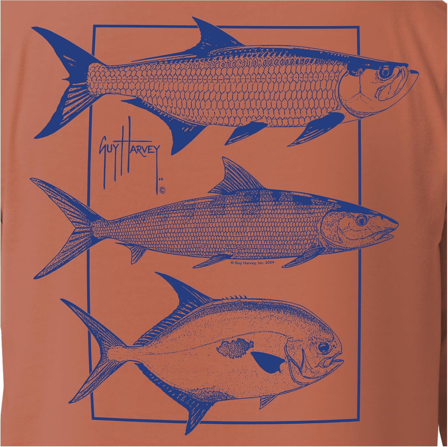 Guy Harvey Men’s Long Sleeve Lightweight Cotton Fishing Graphic T-Shirt - Image 3