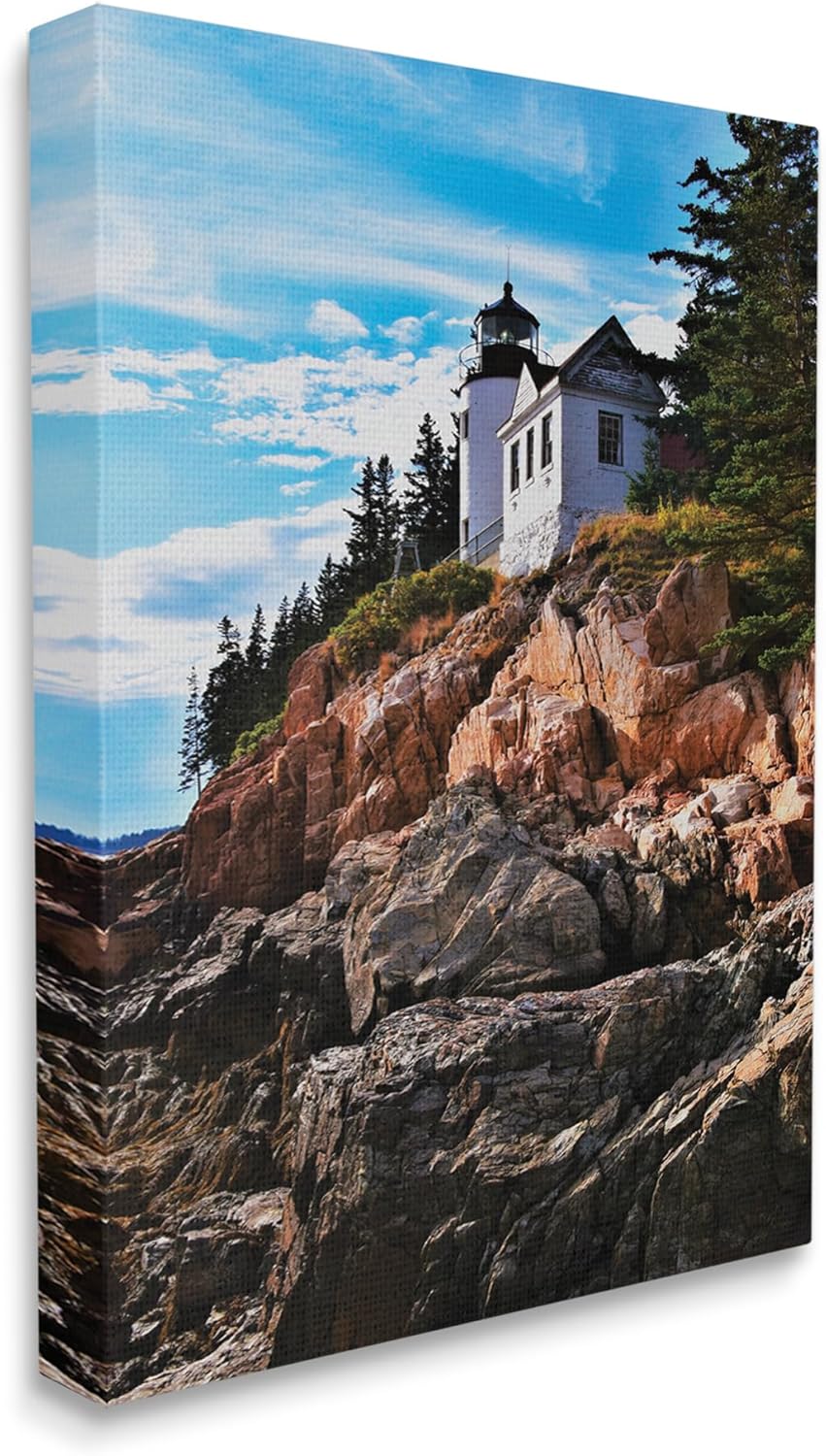 Stupell Industries Lighthouse on Cliff Canvas Wall Art by Joseph Elliott