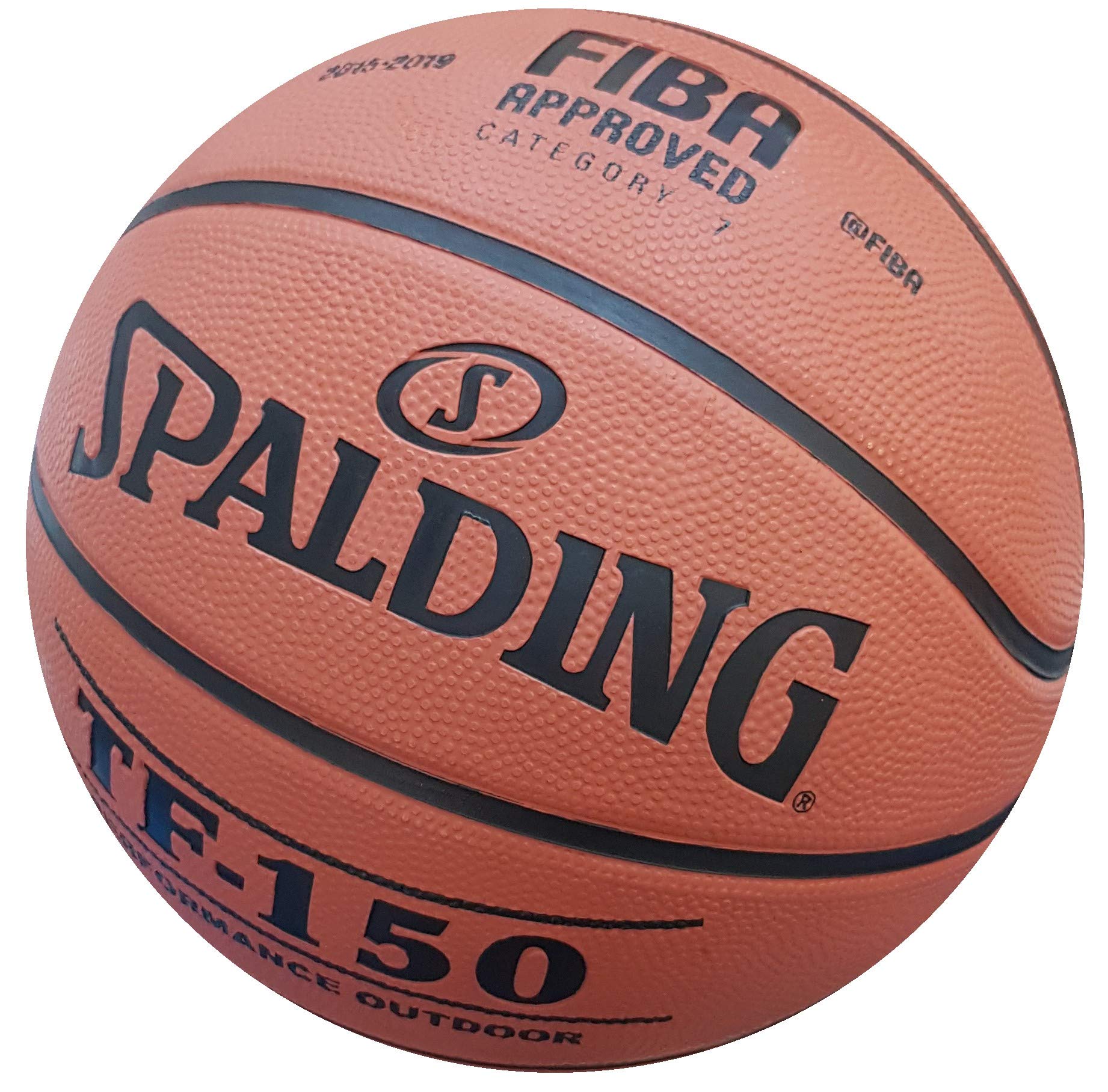 Spalding Tf-150 Basketbol Topu Perform Fiba Logolu (83-572z), Turuncu/Siyah, 7 Numara