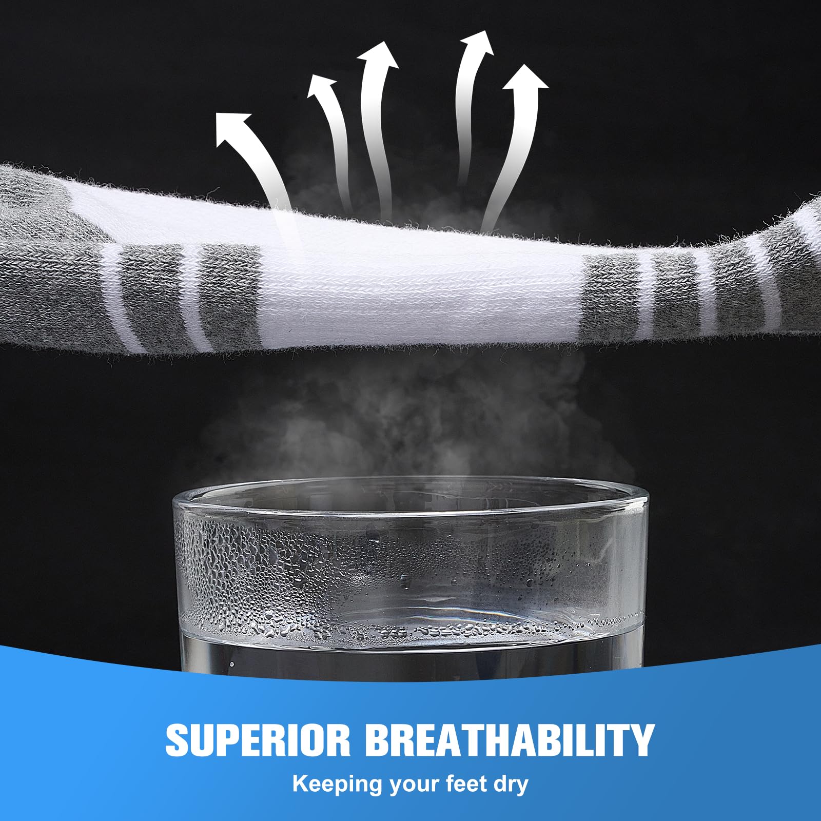 Cirorld Calzini Sportivi Corti Uomo, Calze Donna Corte, Estivi per Corsa e Trekking, Calzini Running in Cotone e Spugna Traspiranti, Antiodoranti Taglio Basso, 6 Paia, Bianco Nero Grigio