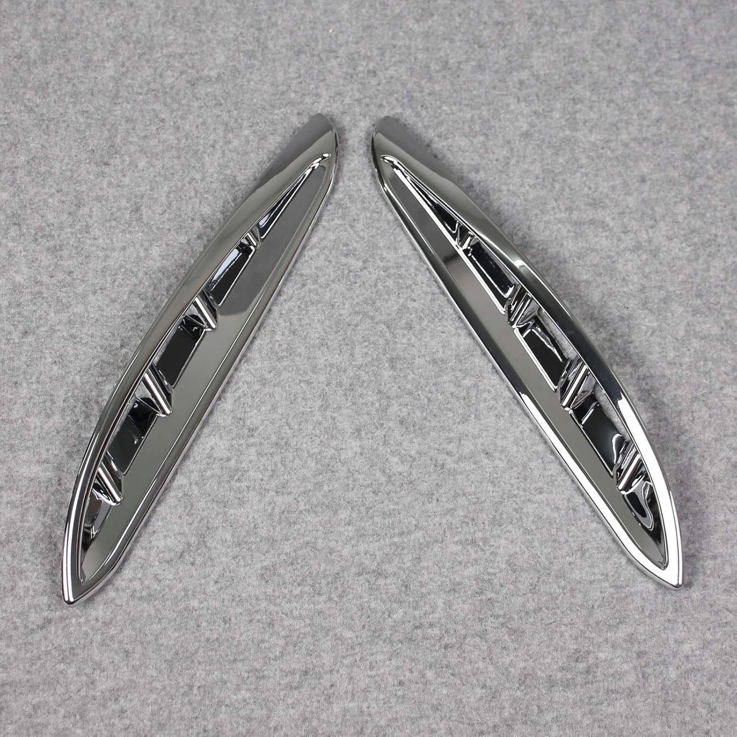 Beautost Fit for Toyota VENZA 2021 2022 2023 2024 Chrome Front Corner Mesh Grill Molding Cover Trims