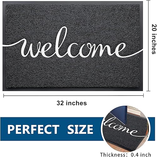 Vista 90 de EARTHALL Divertidos tapetes con texto en inglés "Hello Mats" para exteriores/interiores, 48 x 32 pulgadas, tapete para puerta delantera, entrada al